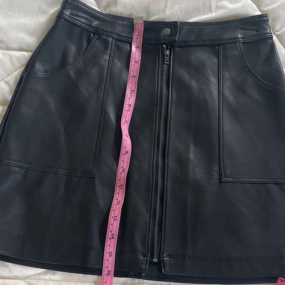 Social Tourist Black Faux Leather Mini Skirt - Picture 7 of 8